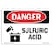 Signmission Safety Sign, OSHA Danger, 7" Height, 10" Width, Sulfuric Acid, Landscape OS-DS-D-710-L-2044 - alternate 1